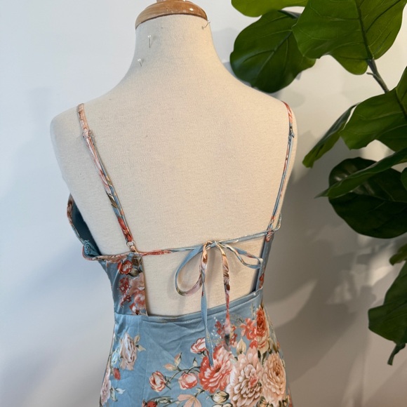 Dress Forum | Floral Ruffled Hi Low Dress - Picture 7 of 8